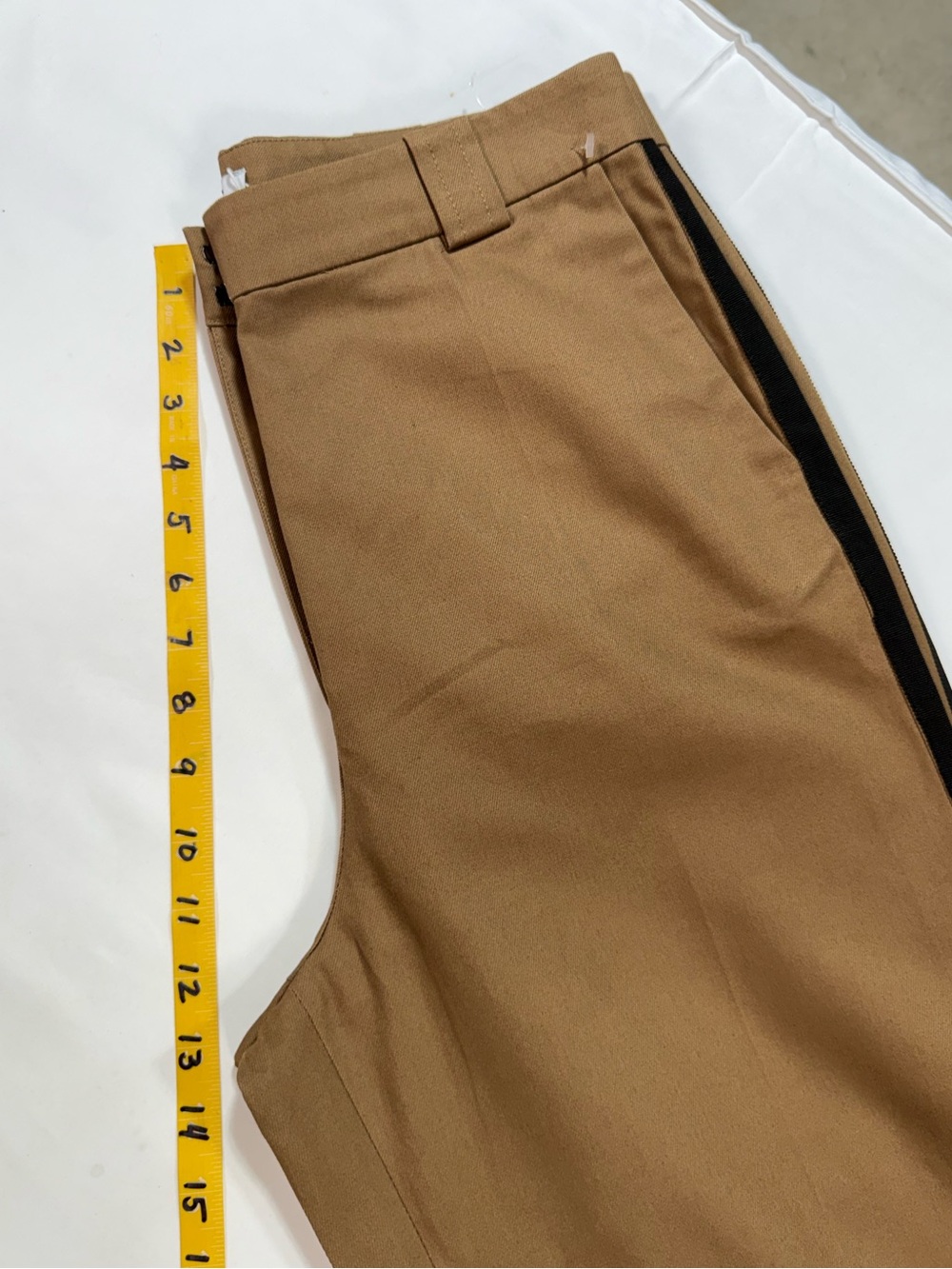 STOCKHOLM ATELIER & OTHER STORIES Brown side stripe High-Rise pants size 8 - Picture 14 of 16